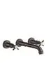 AXOR-HG-AXOR-Montreux-3-Loch-Waschtischarmatur-Unterputz-fuer-Wandmontage-mit-Auslauf-165-225-mm-und-Kreuzgriffen-Brushed-Black-Chrome-16532340 gallery number 1